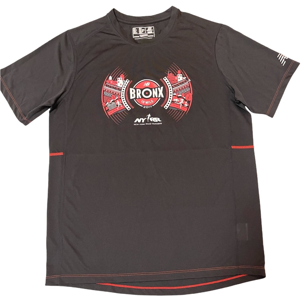 New Balance Men’s jersey T-Shirt, Bronx 10mile 2017 New York Road Runners Print.